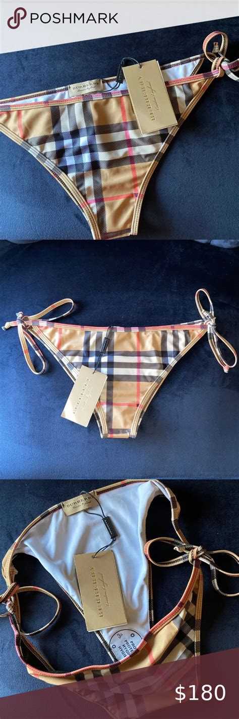 new burberry swimsuit|Burberry plaid bikini.